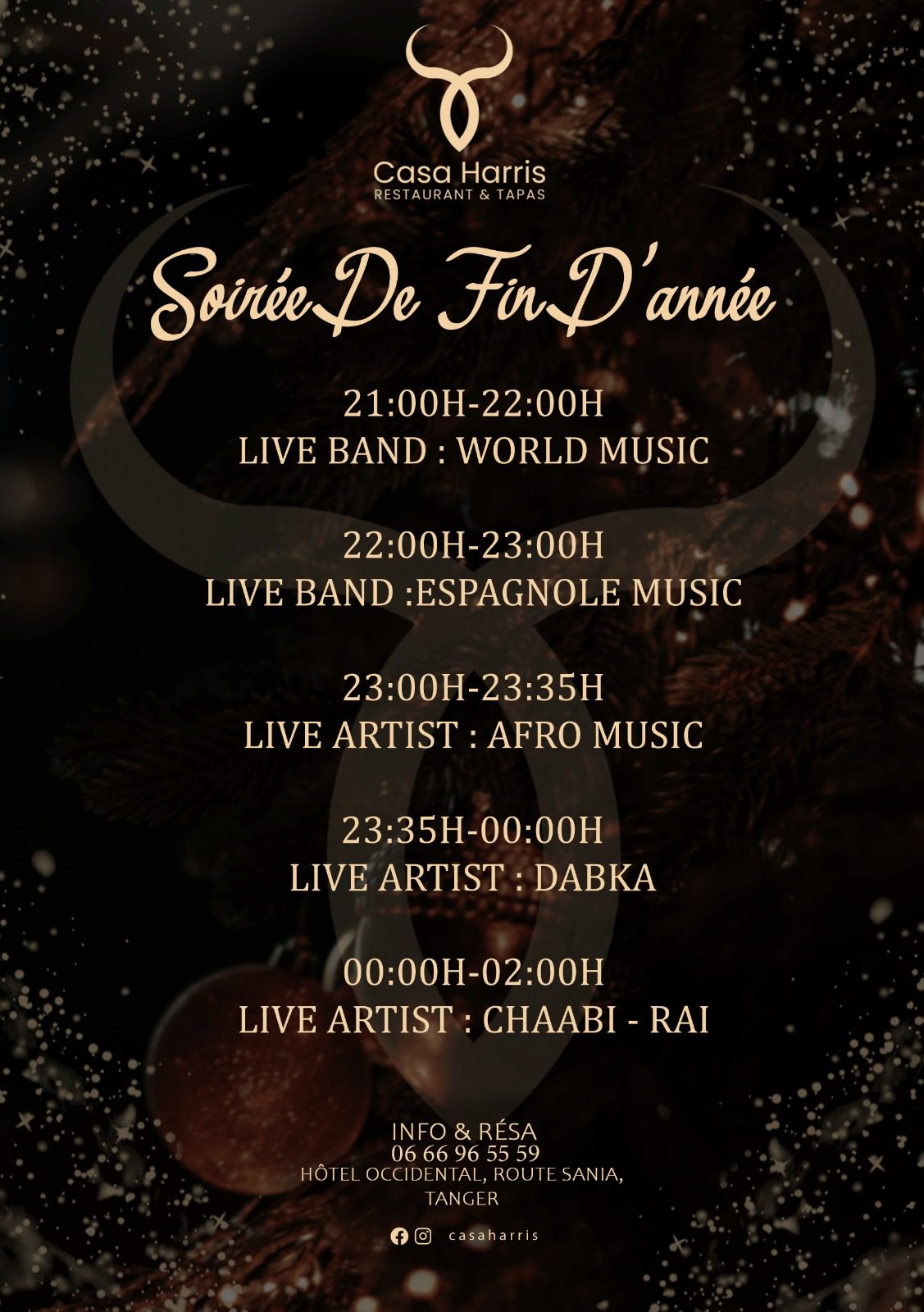 Affiche - Une soirée de fin d'année rythmée au Casa Harris