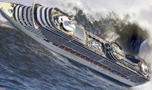 Alerte Navire dans mer agitée