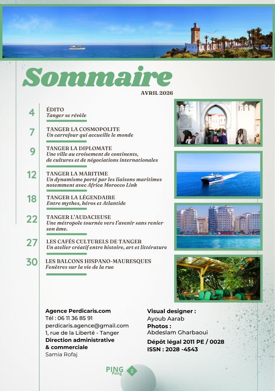 Sommaire des mille facettes de Tanger publié dans Mon Livret du Nord du Maroc