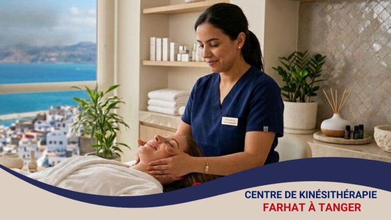 kinésithérapeute du centre FARHAT à Tanger soignant une patiente