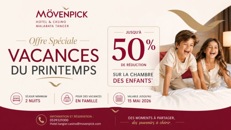 Affiche offre pour votre interlude printanier au Mövenpick Hotel & Casinoo Malabata Tanger