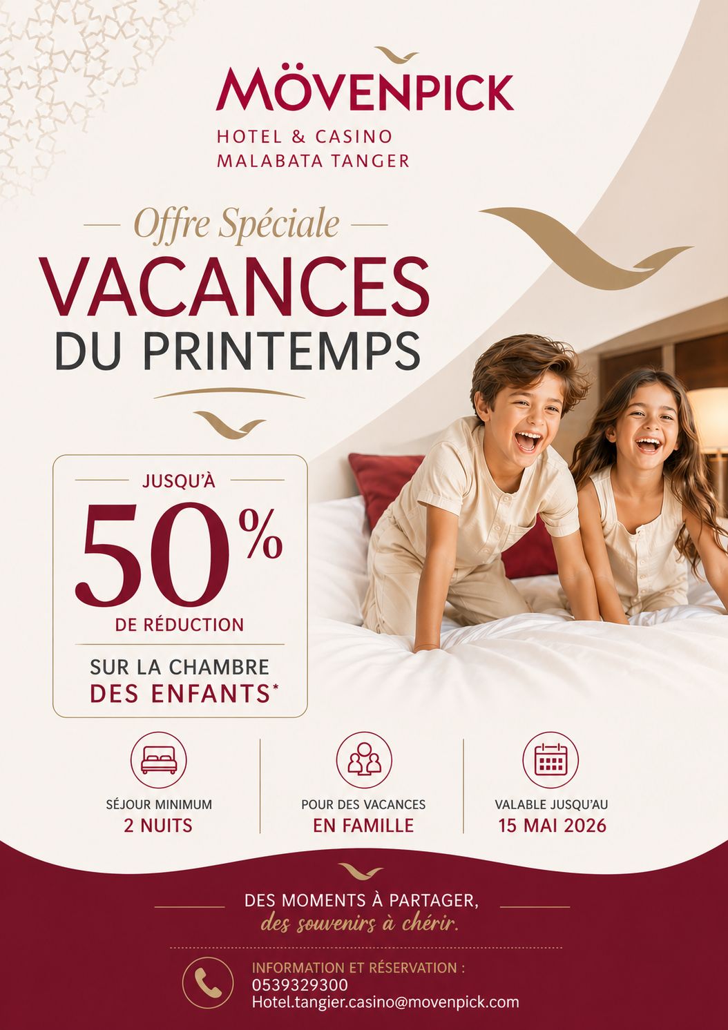 Affiche offre pour un interlude printanier au Mövenpick hotel & Casino Malabata Tanger